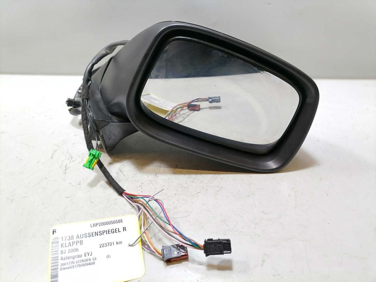 Citroen C8 original Außenspiegel rechts elektrisch anklappbar Astergrau EYJ Bj.2006